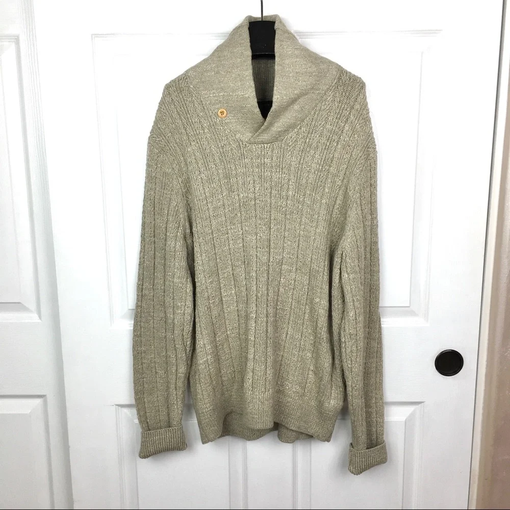 J. Crew Shawl Collared Knitted Pullover Sweater